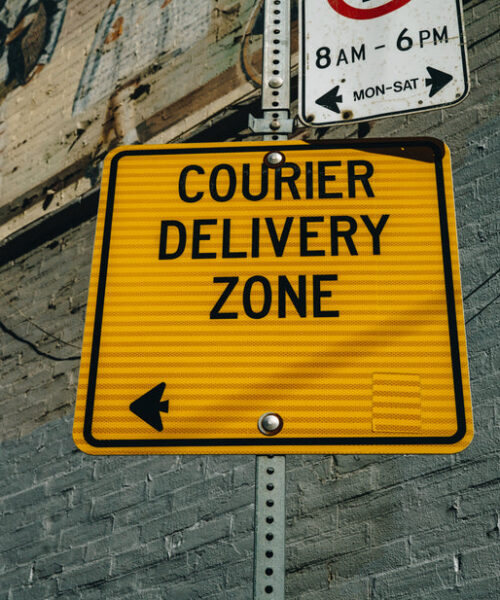 courier-delivery-zone-sign